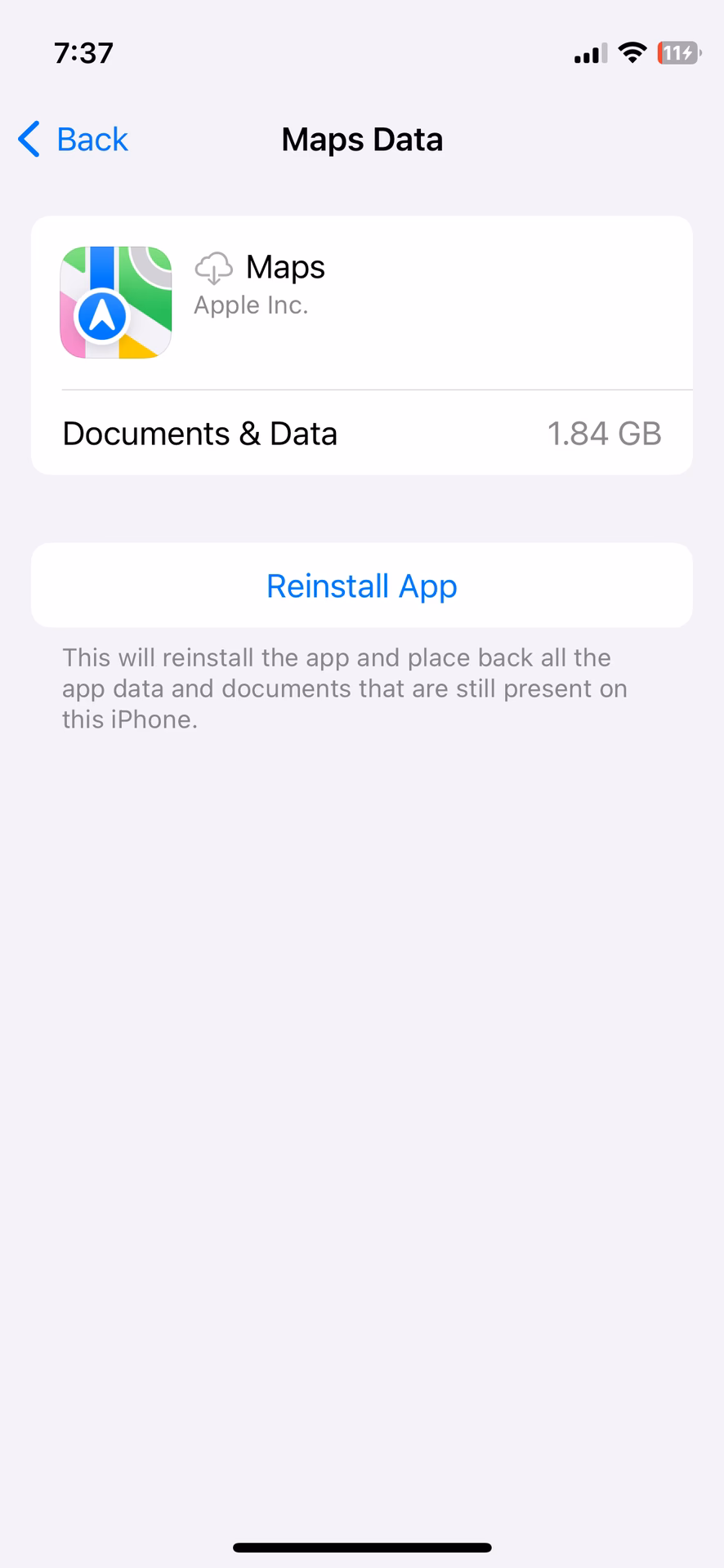 How do I clear my iPhone Location History in Apple Maps?