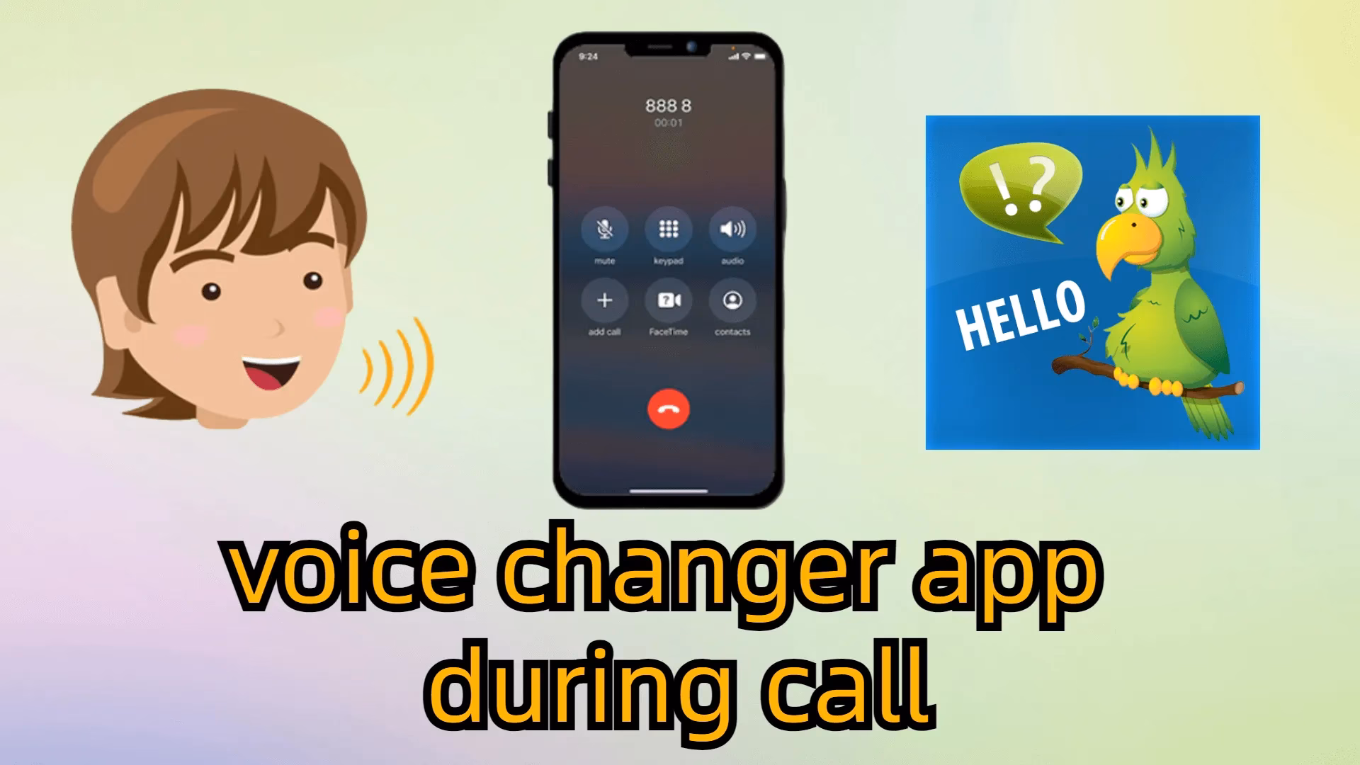 How does the voice changer for calls app work?