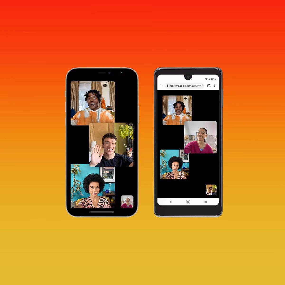 How do I set up a FaceTime call with iOS 15?