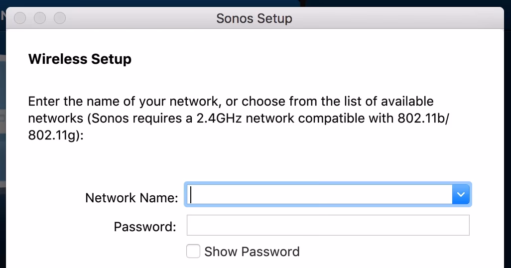 Does Sonos have a wireless network?