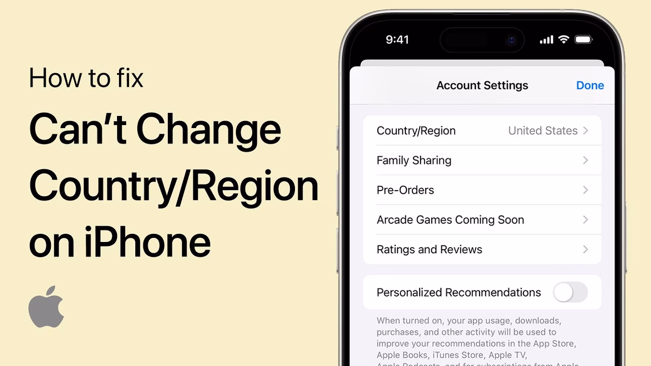 Why can't I change the App Store region on my iPhone?