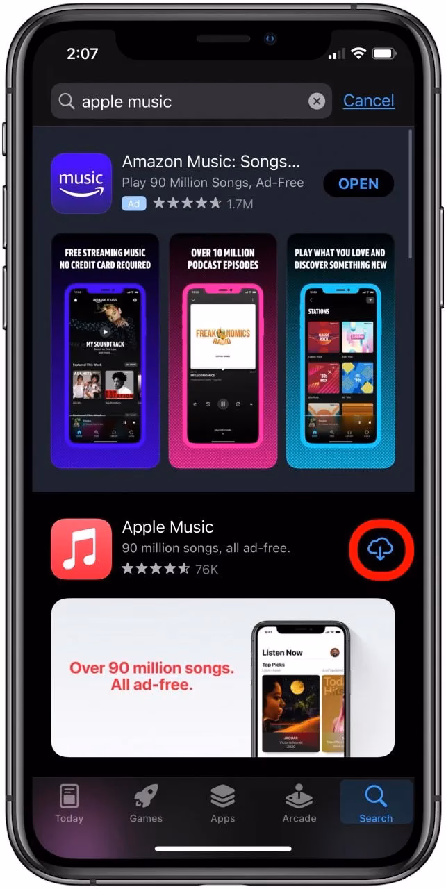 How do I Find my missing music app?