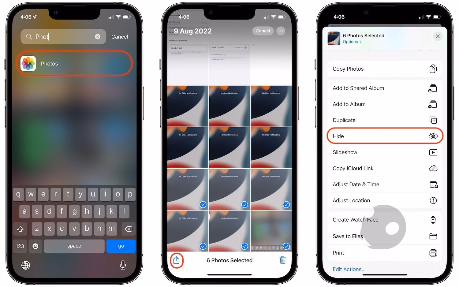 Can you hide photos on iOS 16?