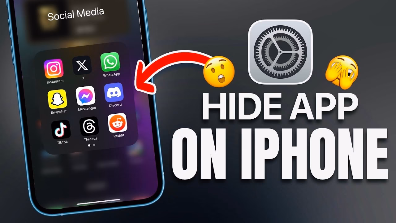 What happens if I hide an app on my iPhone?