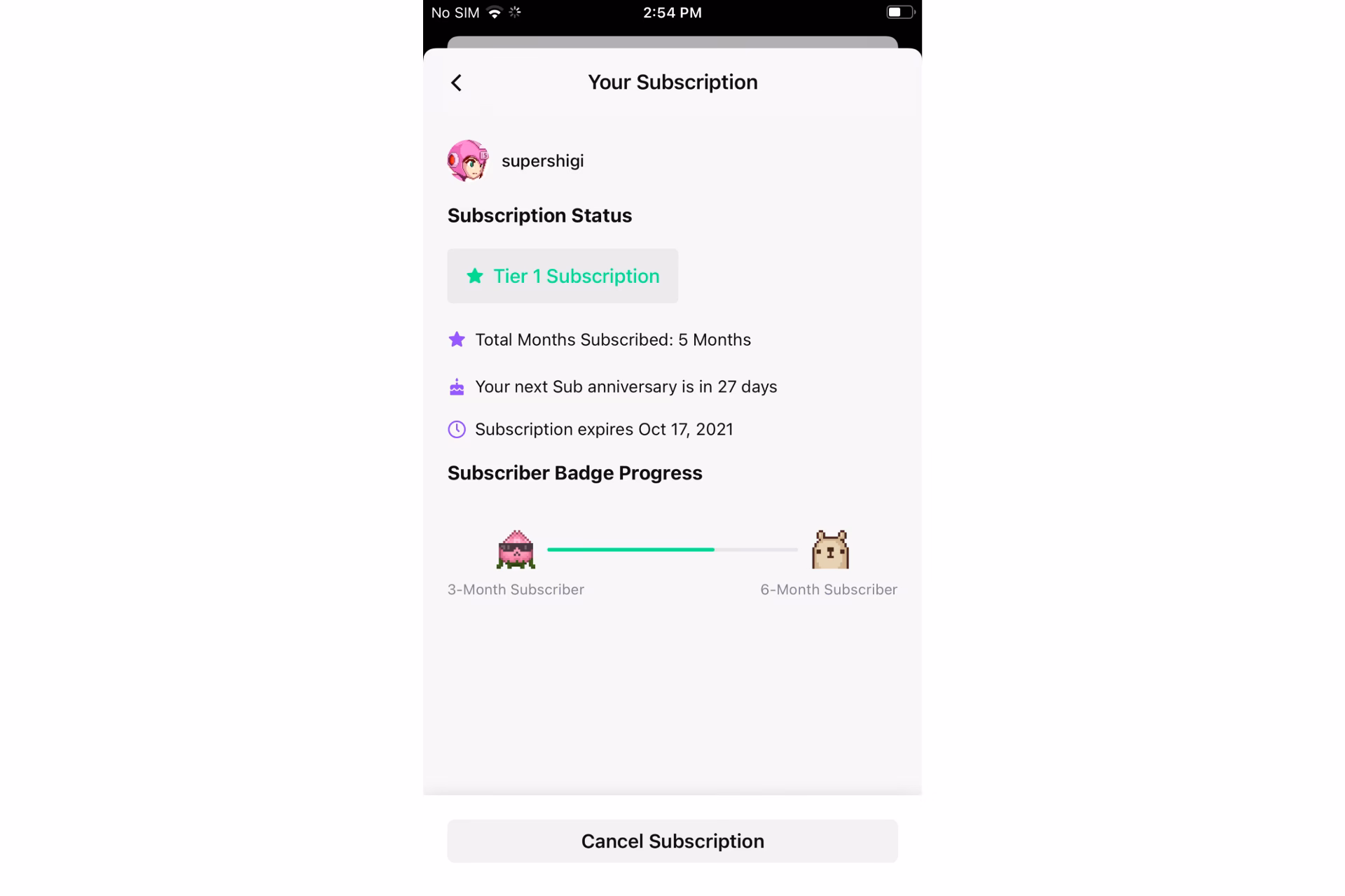 How do I cancel a Twitch subscription?