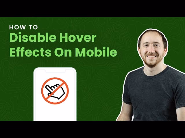 How do I remove hover effects?