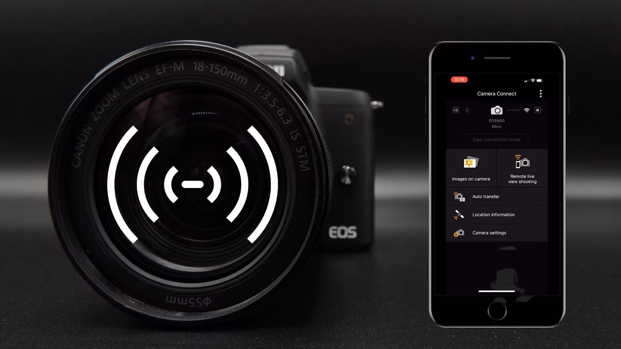 How to connect an EOS M50 Mark II to a smartphone?