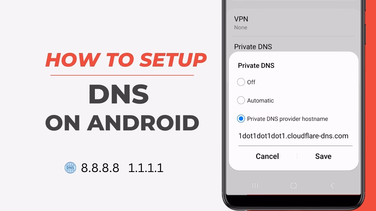 How do I change DNS on Android 8?