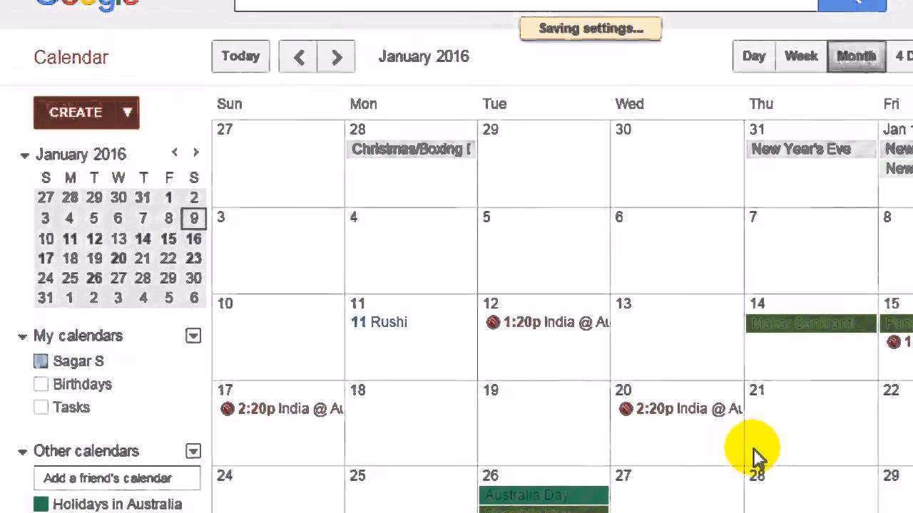 How do I change the language of a calendar?