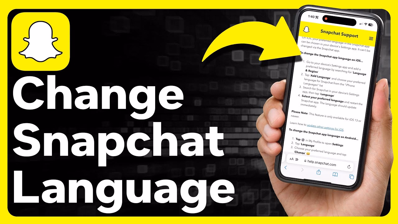How do I change the language on Snapchat?