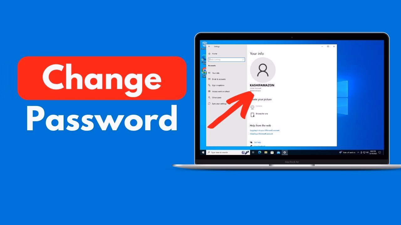 How do I Change my Windows account password?
