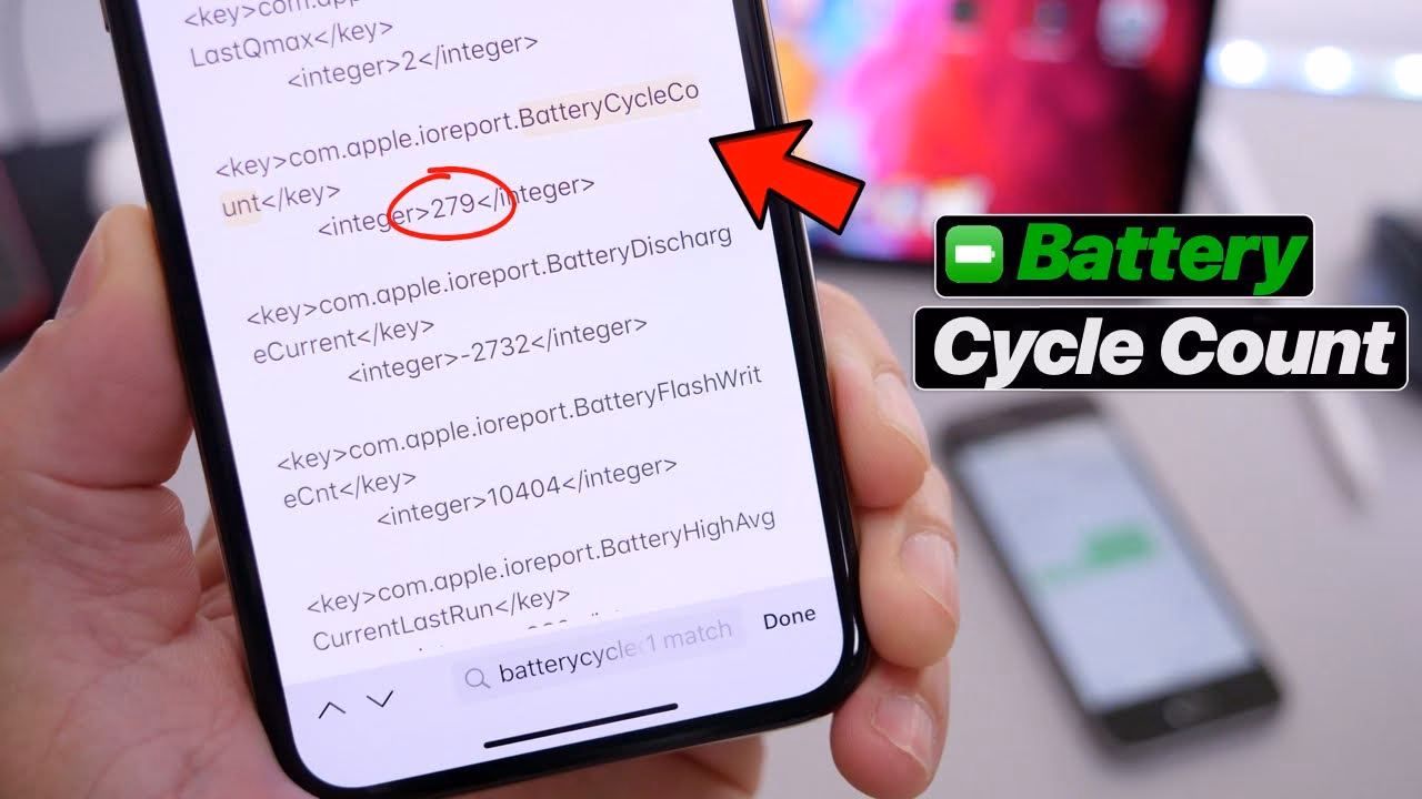 How do I Check my iPhone battery cycle count?
