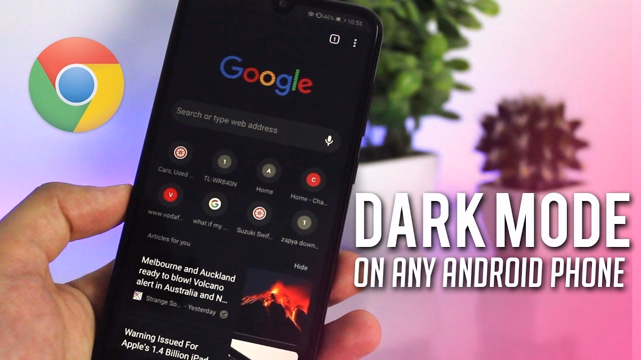 How to relaunch Google Chrome in dark mode?