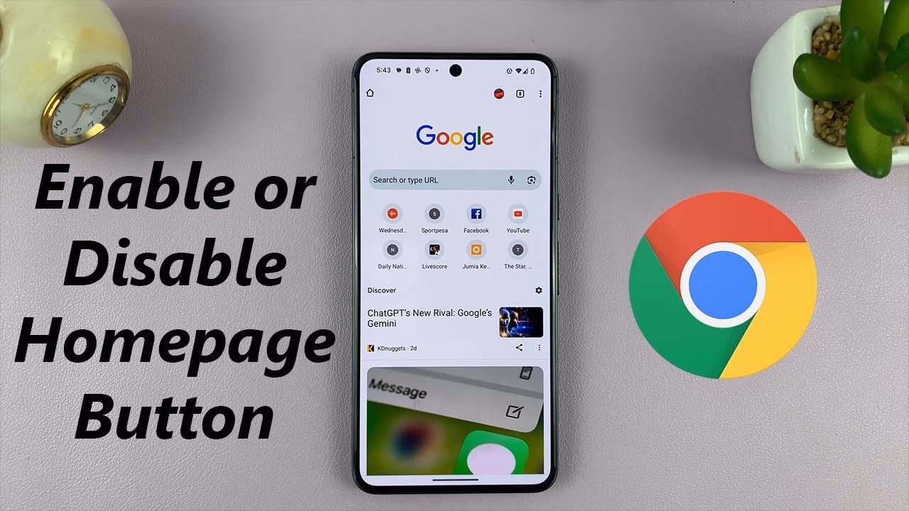 How do I change the home button on Google Chrome?