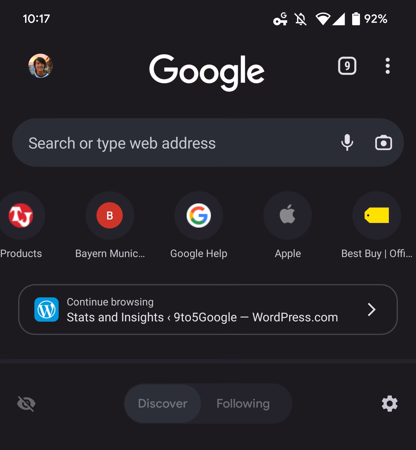 What is a new tab page in Google Chrome?