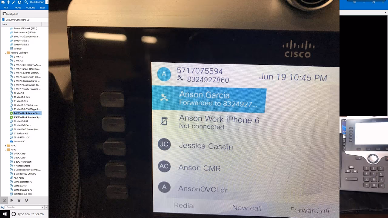 How do I set up call forwarding for softphones in Jabber?