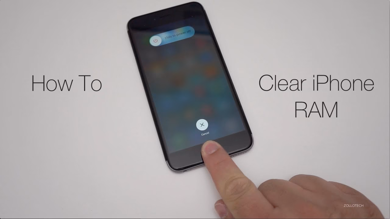 How to clear RAM on iPhone without a home button?