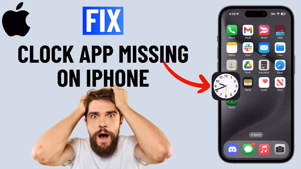 Where is the clock on my iPhone?