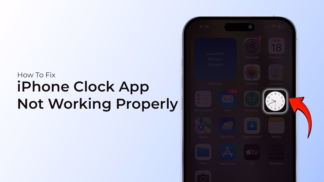 How to fix iPhone clock widget showing the wrong time?