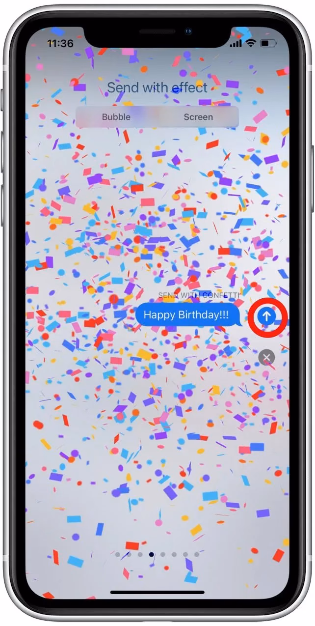 How to send confetti iMessage on iPhone 13?