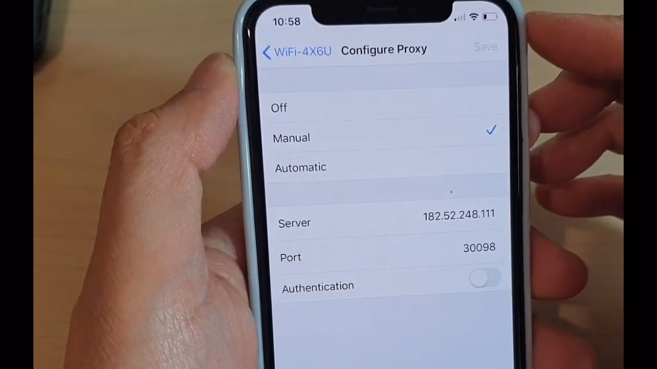 How do I configure proxy settings in iOS?