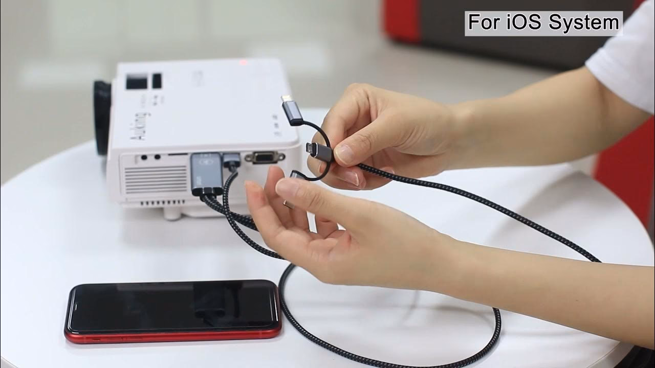 How do I use a projector on my iPhone?