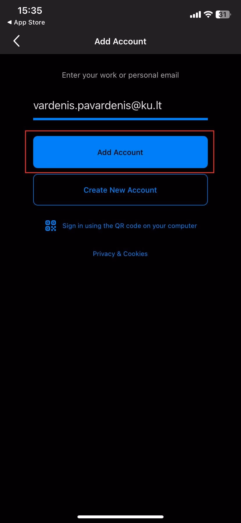 How do I connect my Ku email to my mobile device?