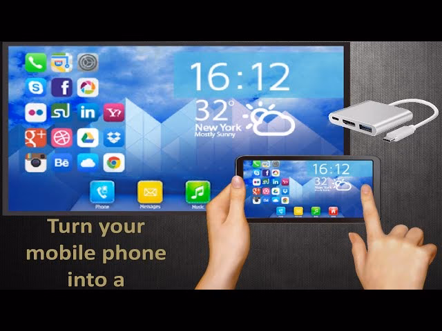 How do I See my Phone's interface on a portable monitor?