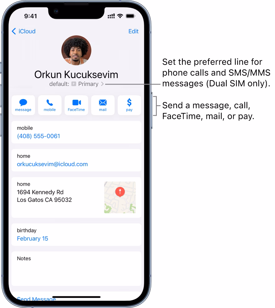How do I share contact information on iPhone?