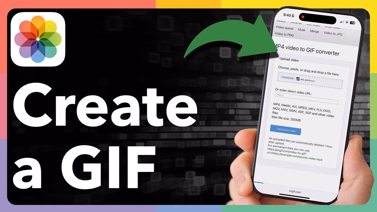 How do I convert MOV videos into GIFs?