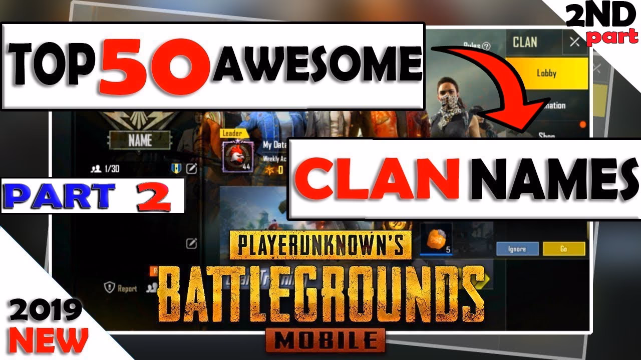 How do I create a great PUBG clan name?