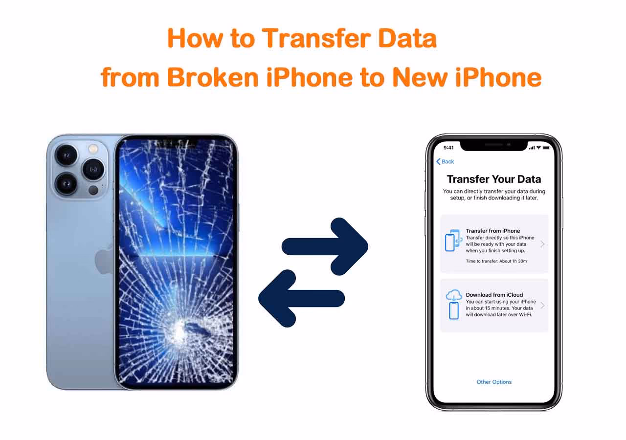 How to transfer data from damaged iPhone to new iPhone?