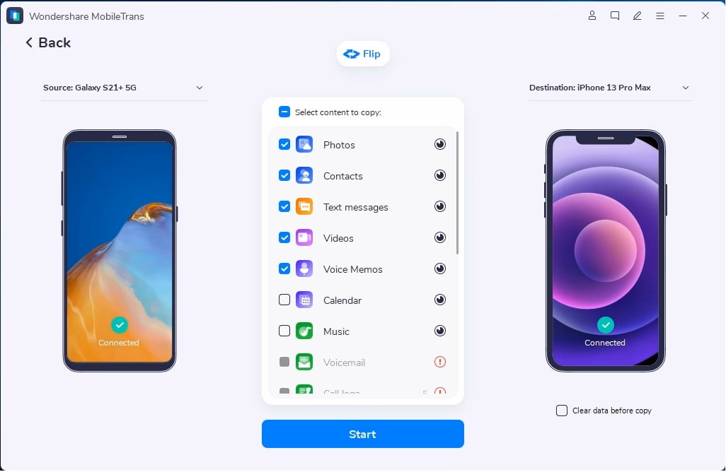 How long does it take to transfer photos from Android to iPhone?