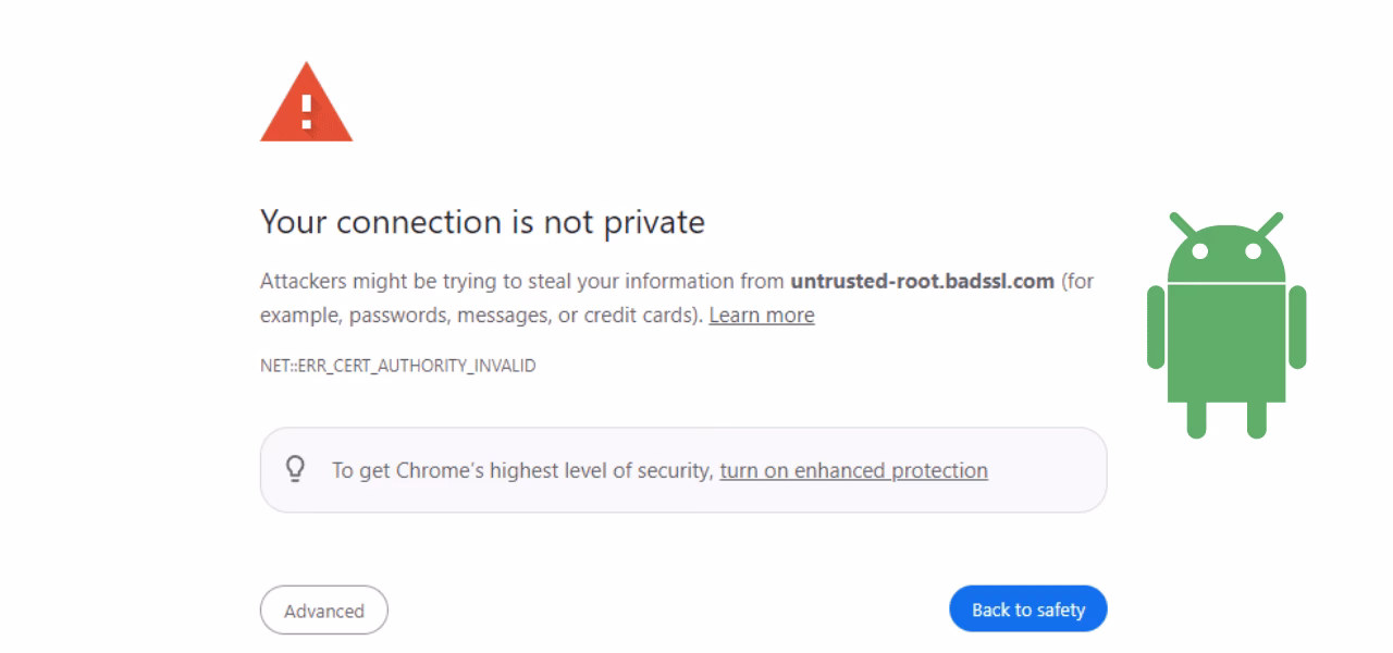 Why is my SSL certificate not working on my mobile device?