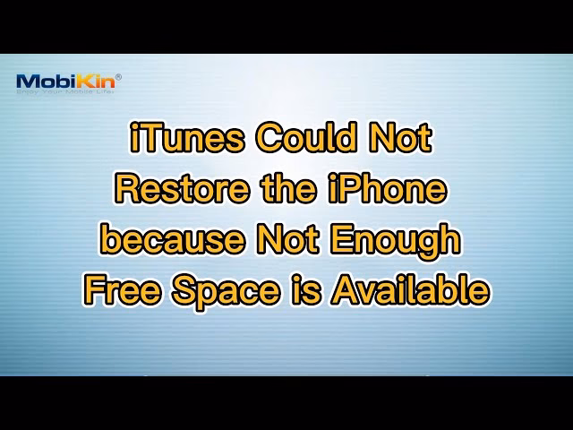 Why can't I restore iPhone not enough space on computer?