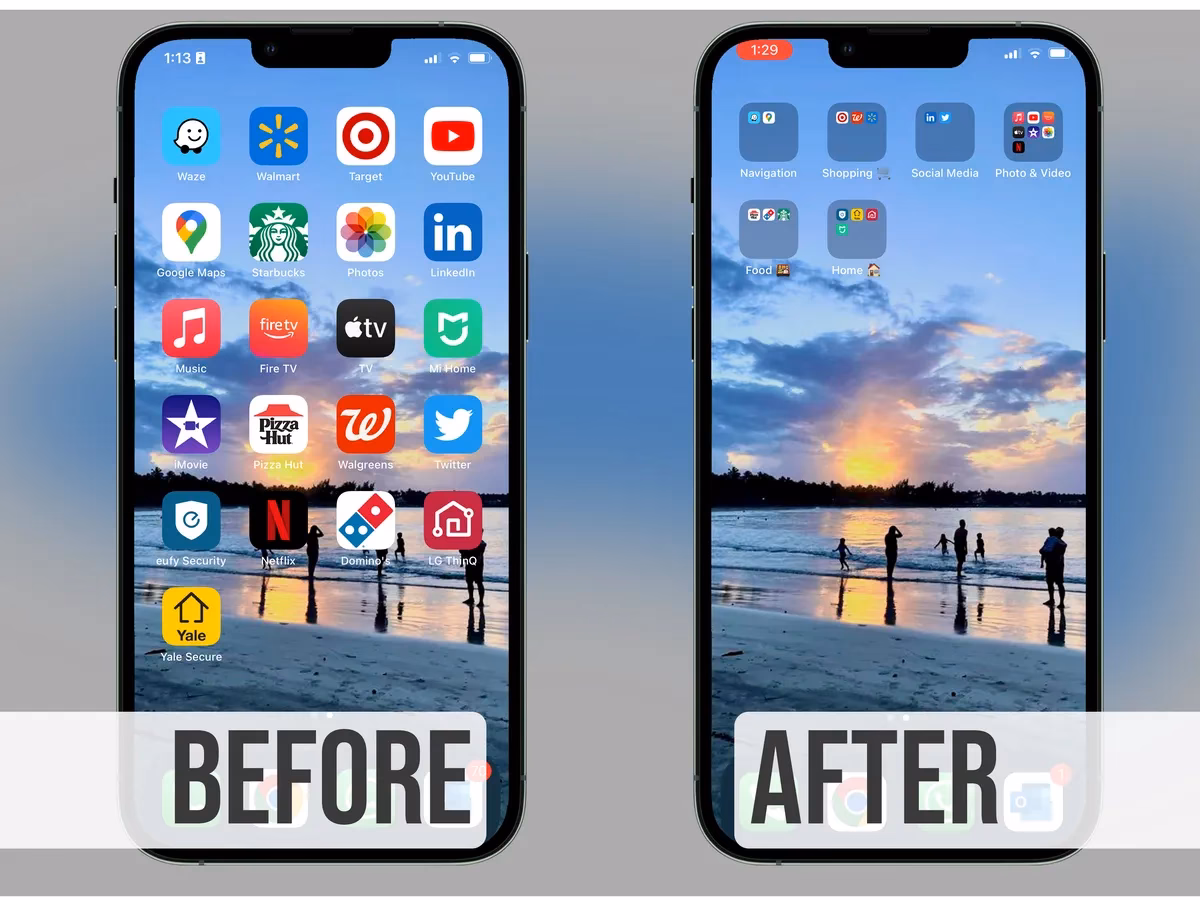 How do I create a folder on my iPhone?