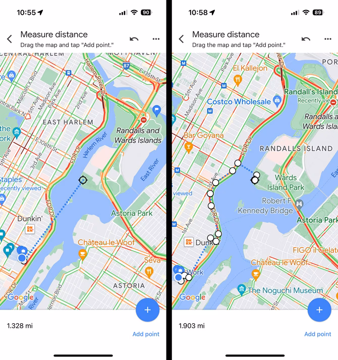 What is a crow flies distance on Google Maps?