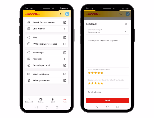 What is feedback in a mobile app?
