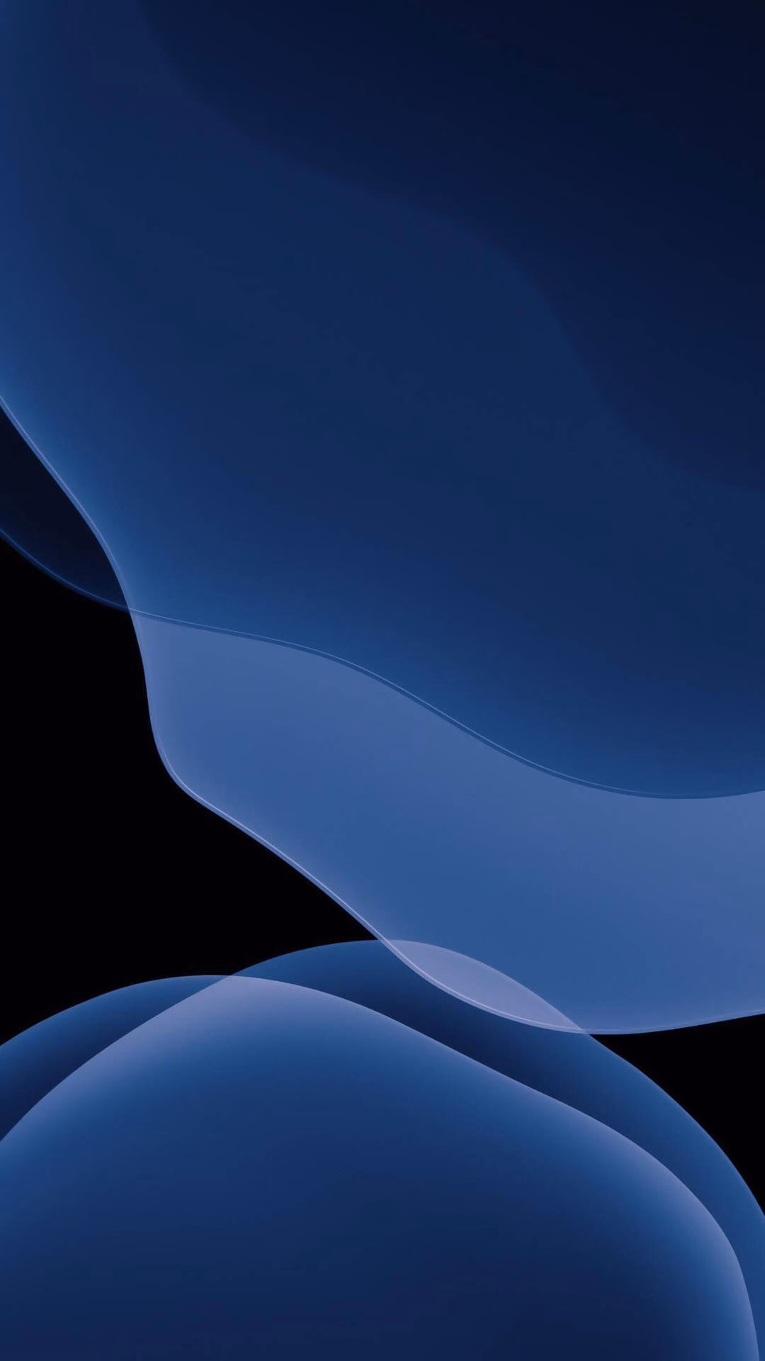 Which Apple devices have blue wallpapers?