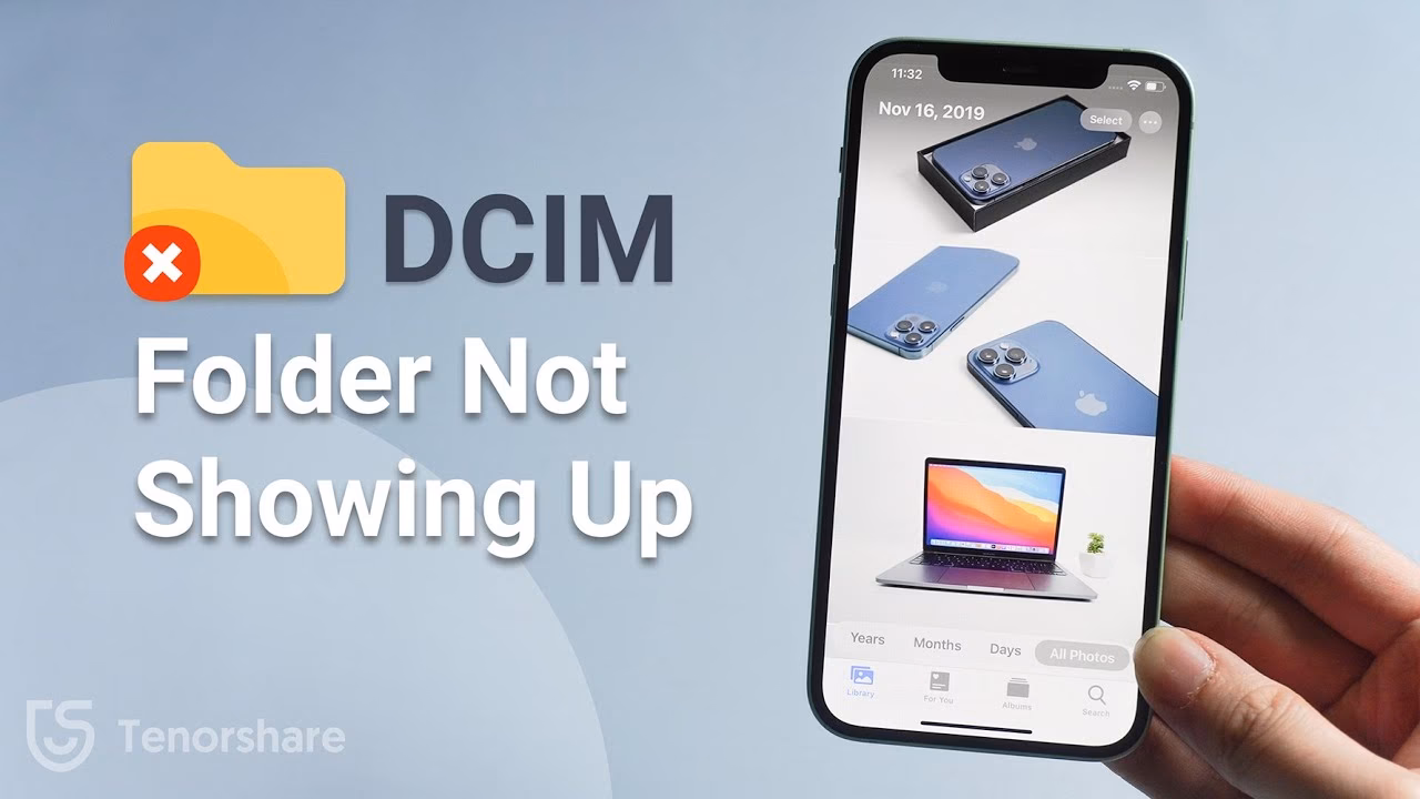 Why can't I see images in the DCIM folder?