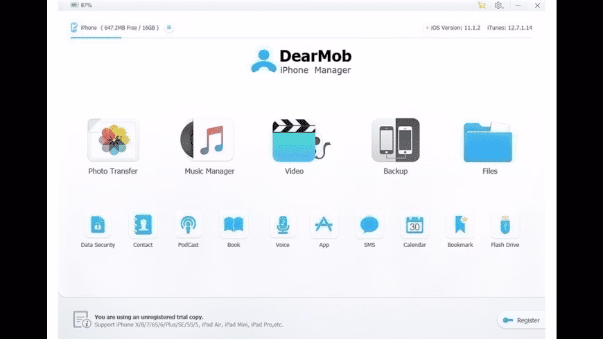 What is dearmob iPhone manager?