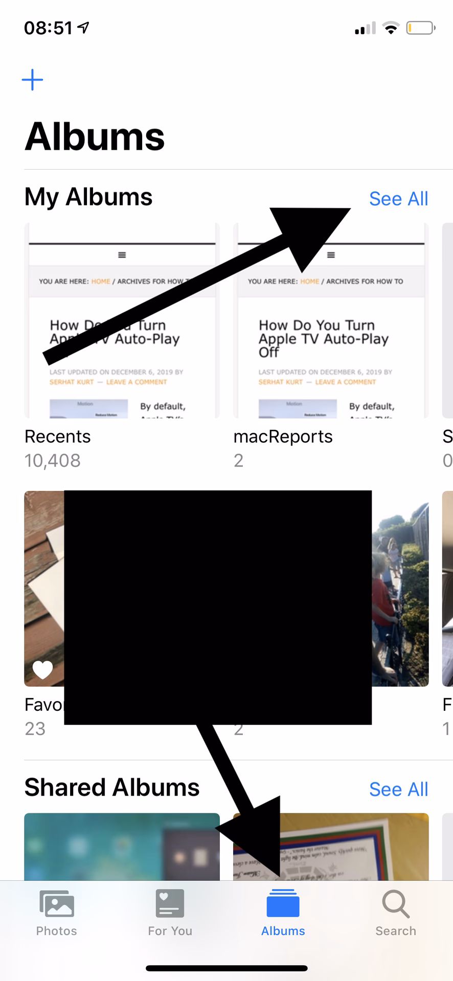 Does deleting an album delete photos?