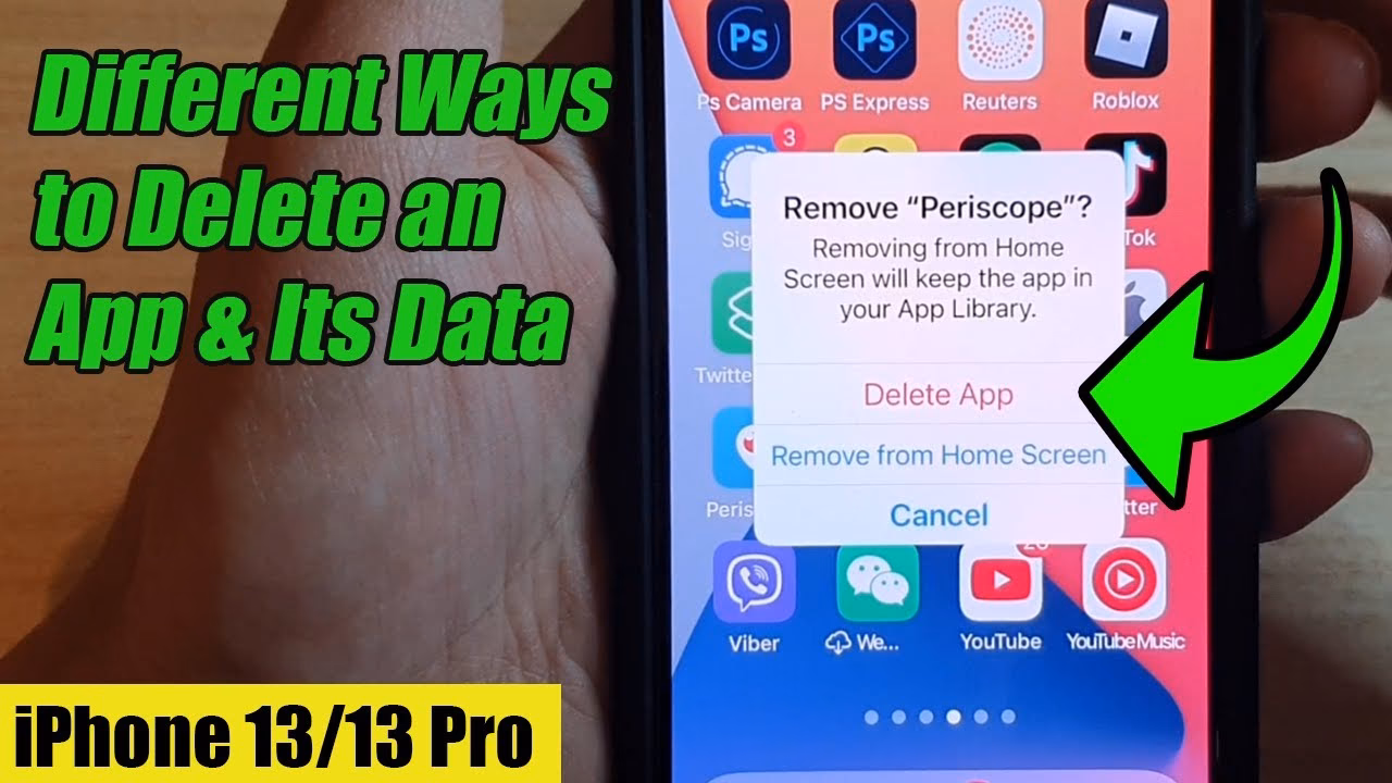 How do I delete an app from the app library?