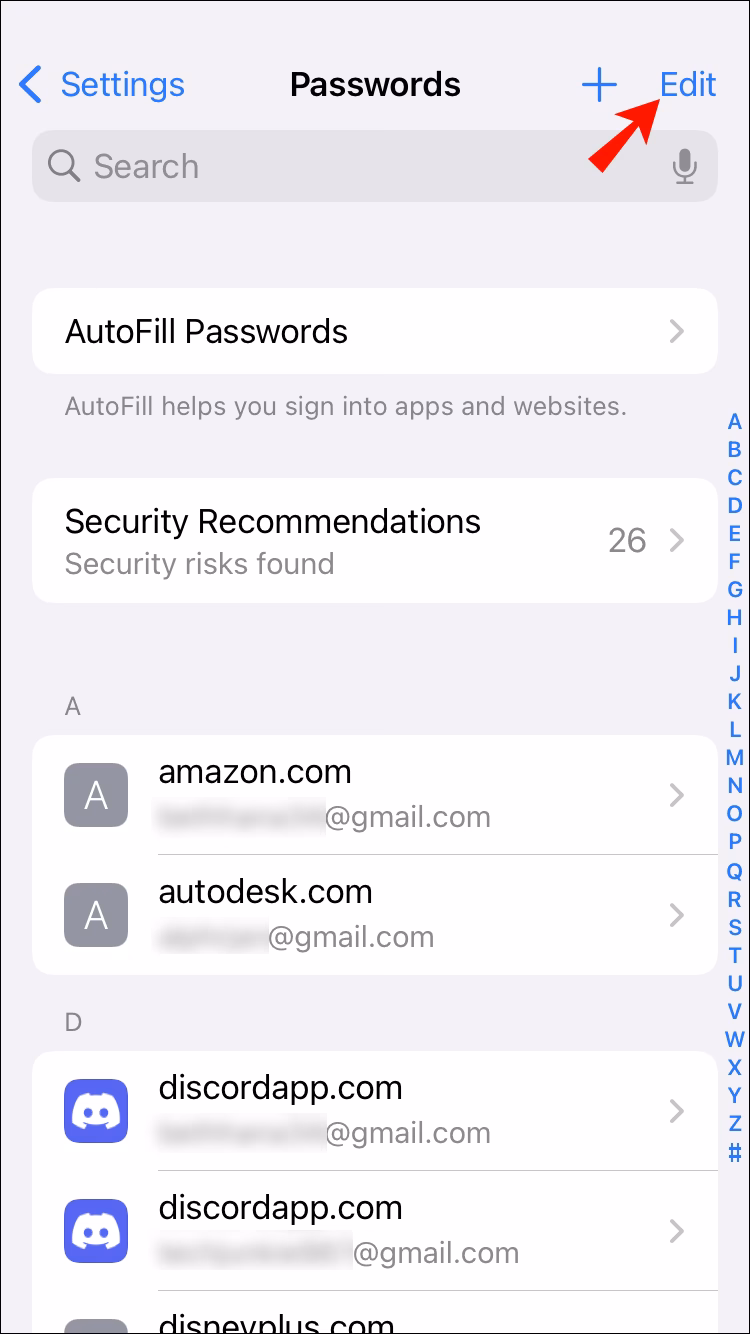 How do I autofill my passwords & accounts?