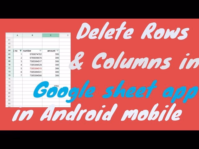 How to delete a column in Google Sheets?