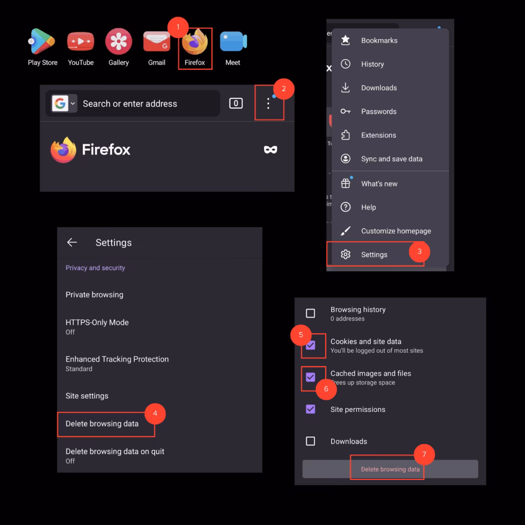 How do I delete cookies in Firefox?