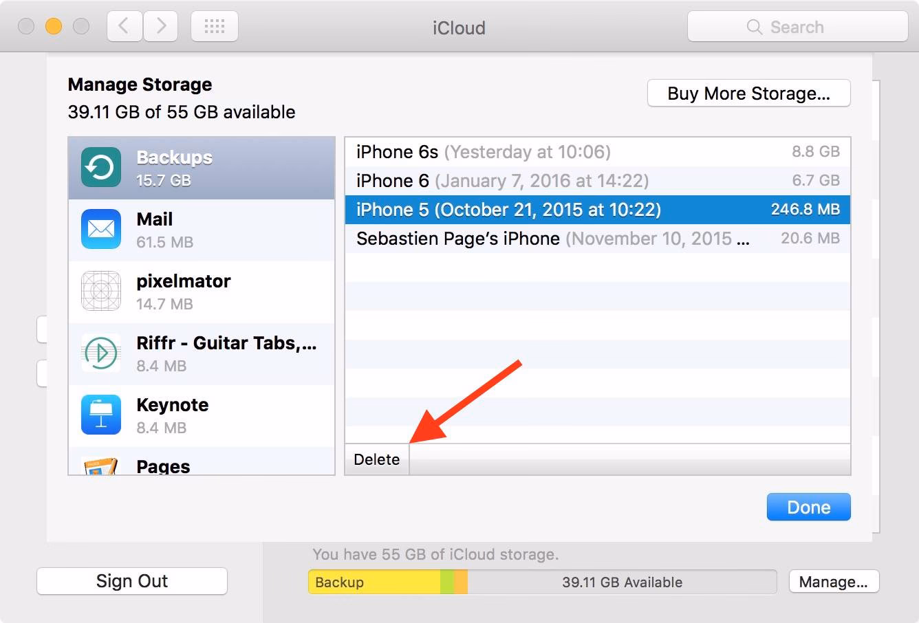 How to delete iPhone backups?