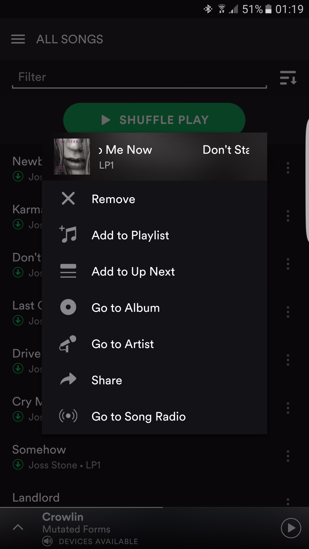 How to remove a song from Spotify?