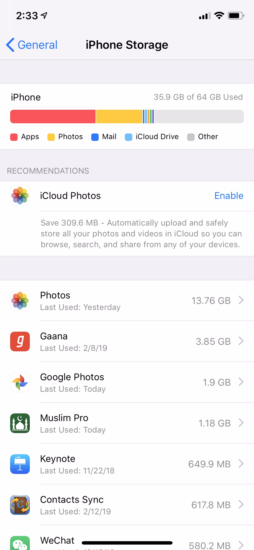 Is iPhone storage still full after deleting photos?