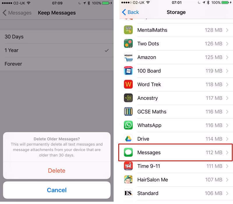 How do I delete a message?